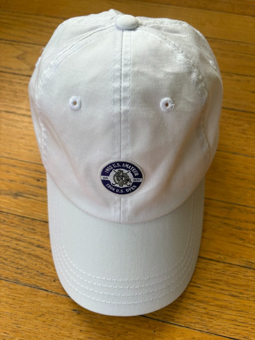 Glen View Club Strapback Baseball Cap White One Size Adjustable American Needle